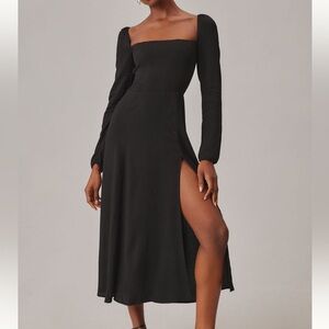 Reformation Sigmund Dress Black